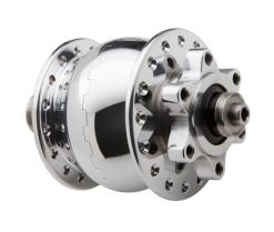 Schmidt SON 28 Nabendynamo Disc 6 Loch Silber Poliert 36 Loch