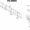 Shimano PD-M980 Ersatzteil Achsverschraubung Links