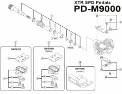 Shimano XTR Halteklammern Links Mit Befestigungsschrauben Fuer Pedale PD-M9000 Nr 4