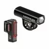 Lezyne Lite Drive Pro 115 + Strip Drive Beleuchtungsset StVZO Zugelassen Farbe Schwarz