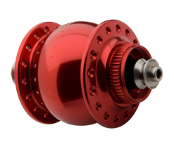 Schmidt SON 28 Nabendynamo Disc Centerlock Rot Eloxiert 36 Loch