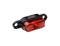 Schmidts SON Gepaecktraeger Ruecklicht 190cm Kabel Farbe Schwarz Glas Rot