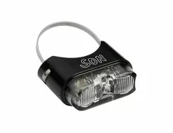 Schmidts SON Ruecklicht Sattelstuetze Ohne Kabel Farbe Schwarz Glas Klar