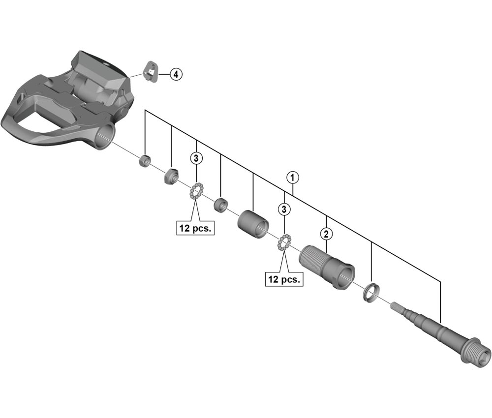 Shimano Ultegra PD-R8000 Pedal Ersatzteil | Achshuelse Links 4 Shimano Ultegra PD-R8000 Pedal Ersatzteil | Achshuelse Links – Bild 2