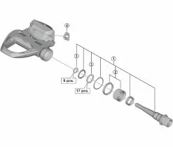 Shimano Dura-Ace PD-R9100 Pedal Ersatzteil | Fuehrungshuelse Rechts 7 Shimano Dura-Ace PD-R9100 Pedal Ersatzteil | Fuehrungshuelse Rechts -Pedale Verkäufe 57401 2